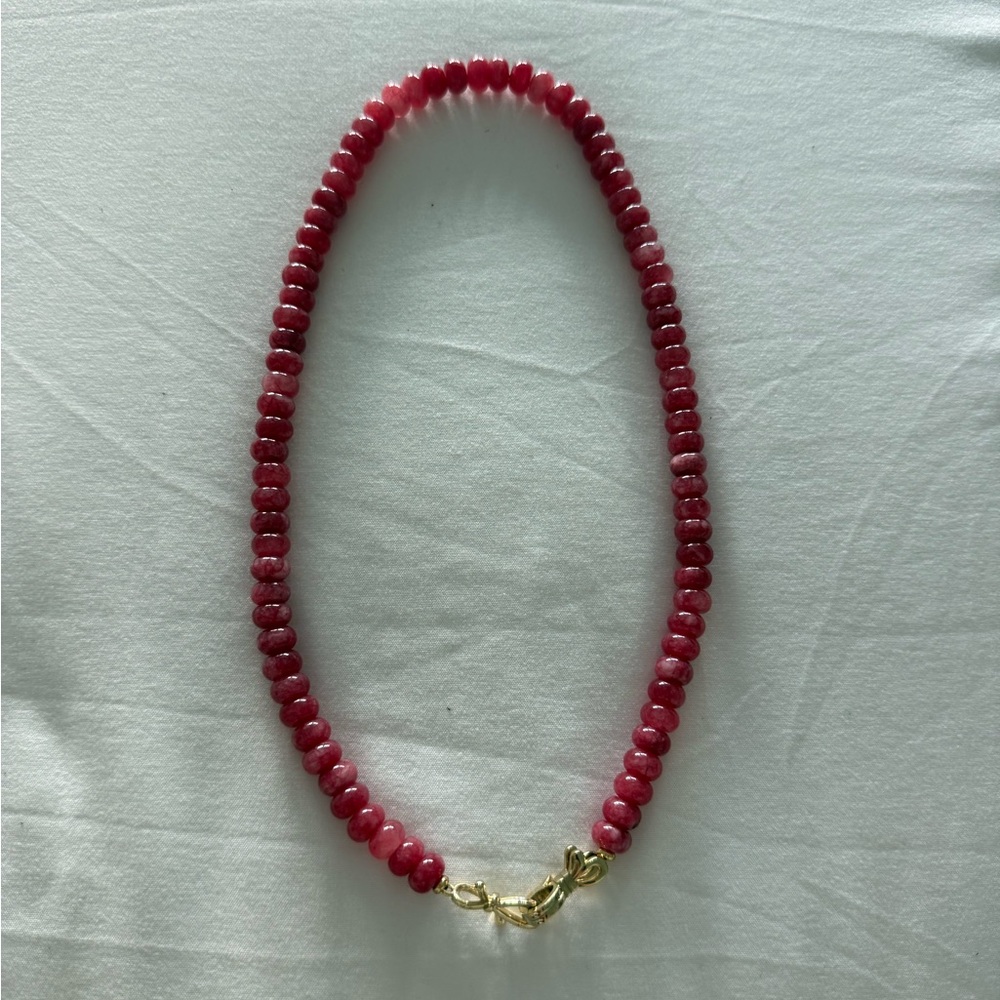 Elegant Red Beaded Necklace